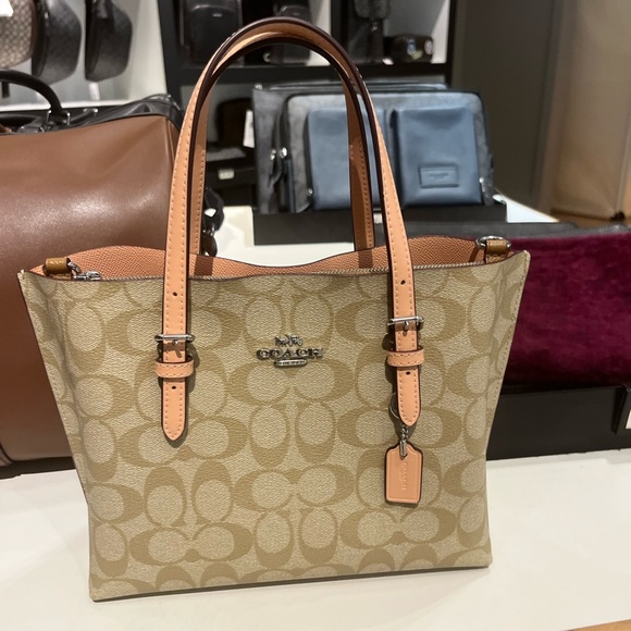 NWT Coach Mollie Tote Bag 25 In Signature Canvas - Picture 4 of 6